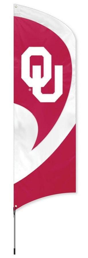 Oklahoma Sooners Tall Team Feather Flag With Flagpole heartlandflags