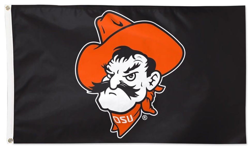 Oklahoma State Cowboys Flag 3x5 Logo Black heartlandflags