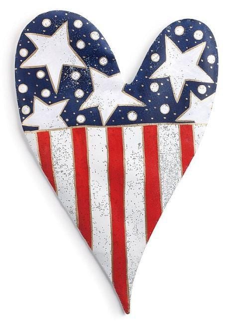 Patriotic Heart Door Screen Peri Woltjer Stars and Stripes heartlandflags