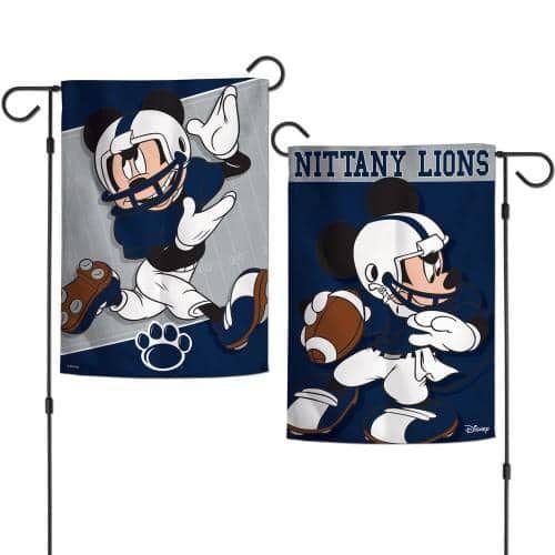 Penn State Nittany Lions Garden Flag 2 Sided Mickey Mouse Disney heartlandflags