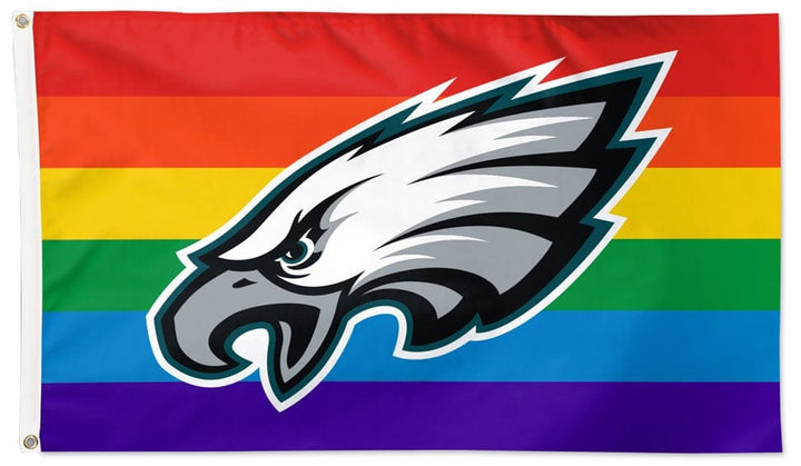 Philadelphia Eagles Flag 3x5 Pride Rainbow heartlandflags