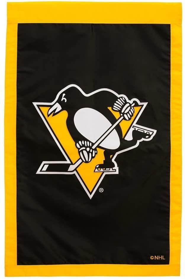 Pittsburgh Penguins Flag 2 Sided Applique House Banner heartlandflags