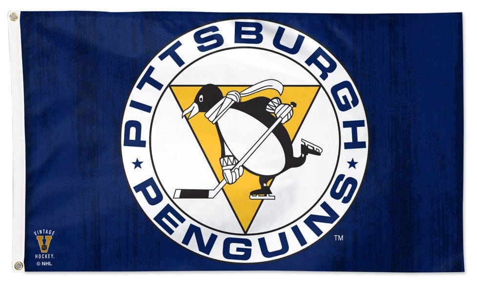 Pittsburgh Penguins Flag 3x5 Vintage Logo Retro heartlandflags