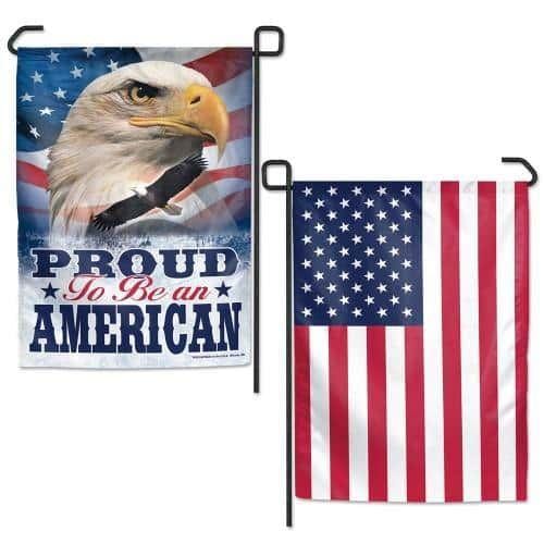 Proud to be American 2 Sided Patriotic Garden Flag heartlandflags