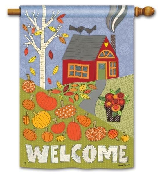 Pumpkin Patch Flag 2 Sided Vertical House Banner heartlandflags