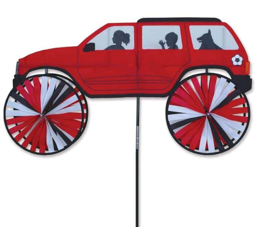 Red SUV Large Vehicle Wind Spinner Outdoor Lawn Decoration heartlandflags