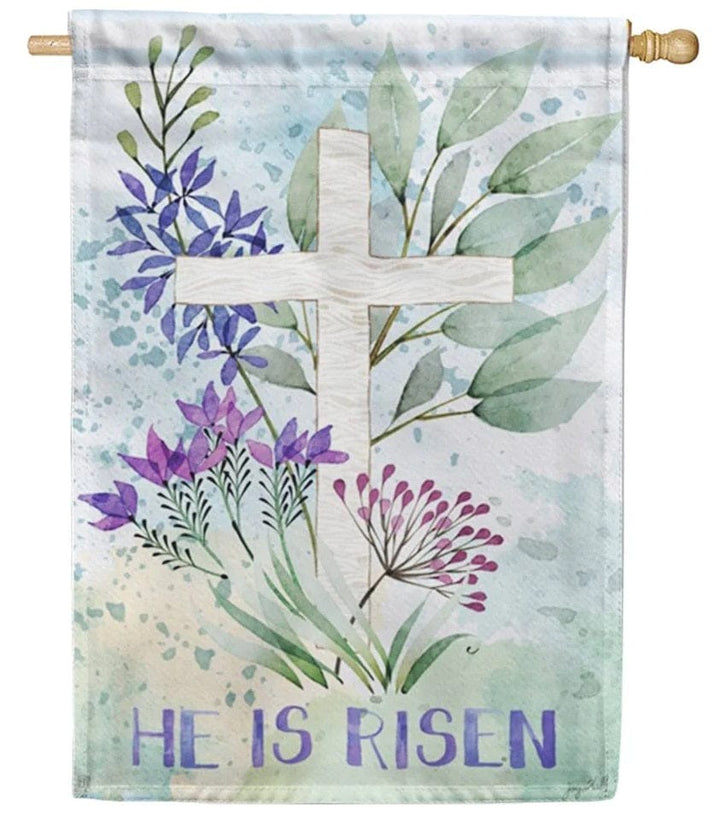 Resurrection Easter Banner Vertical House Flag heartlandflags