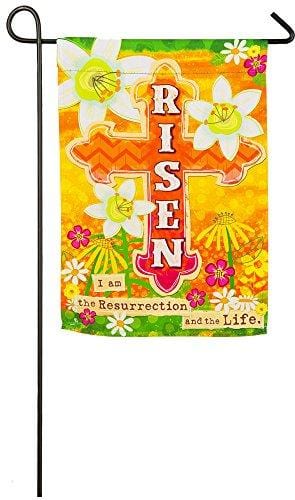 Risen Easter Garden Flag 2 Sided I Am The Resurrection heartlandflags