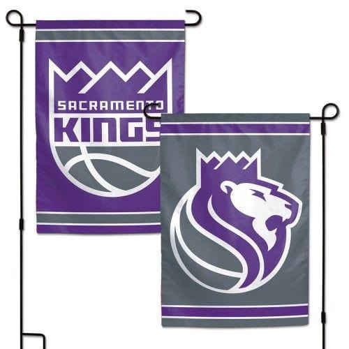 Sacramento Kings Garden Flag 2 Sided Double Logo heartlandflags