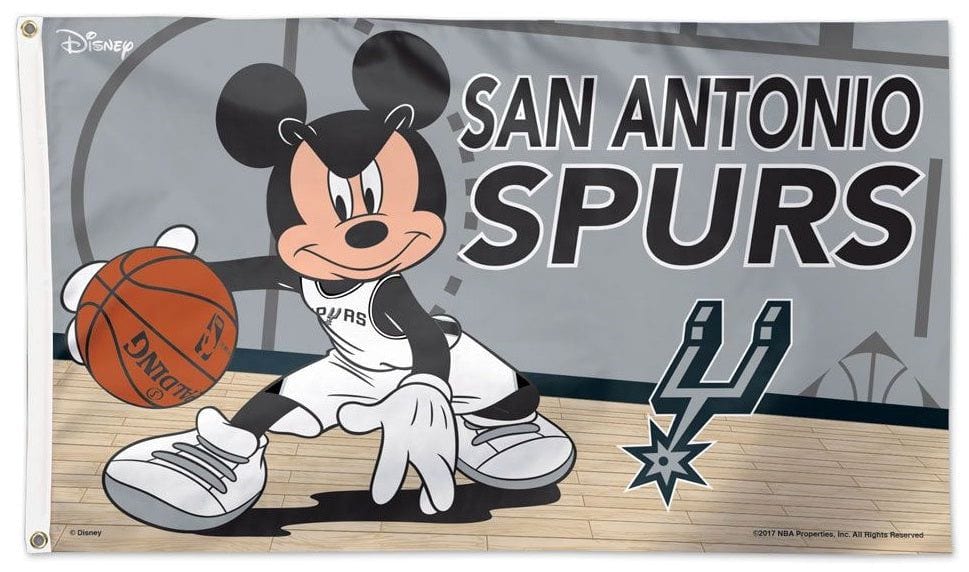 San Antonio Spurs Flag 3x5 Mickey Mouse heartlandflags