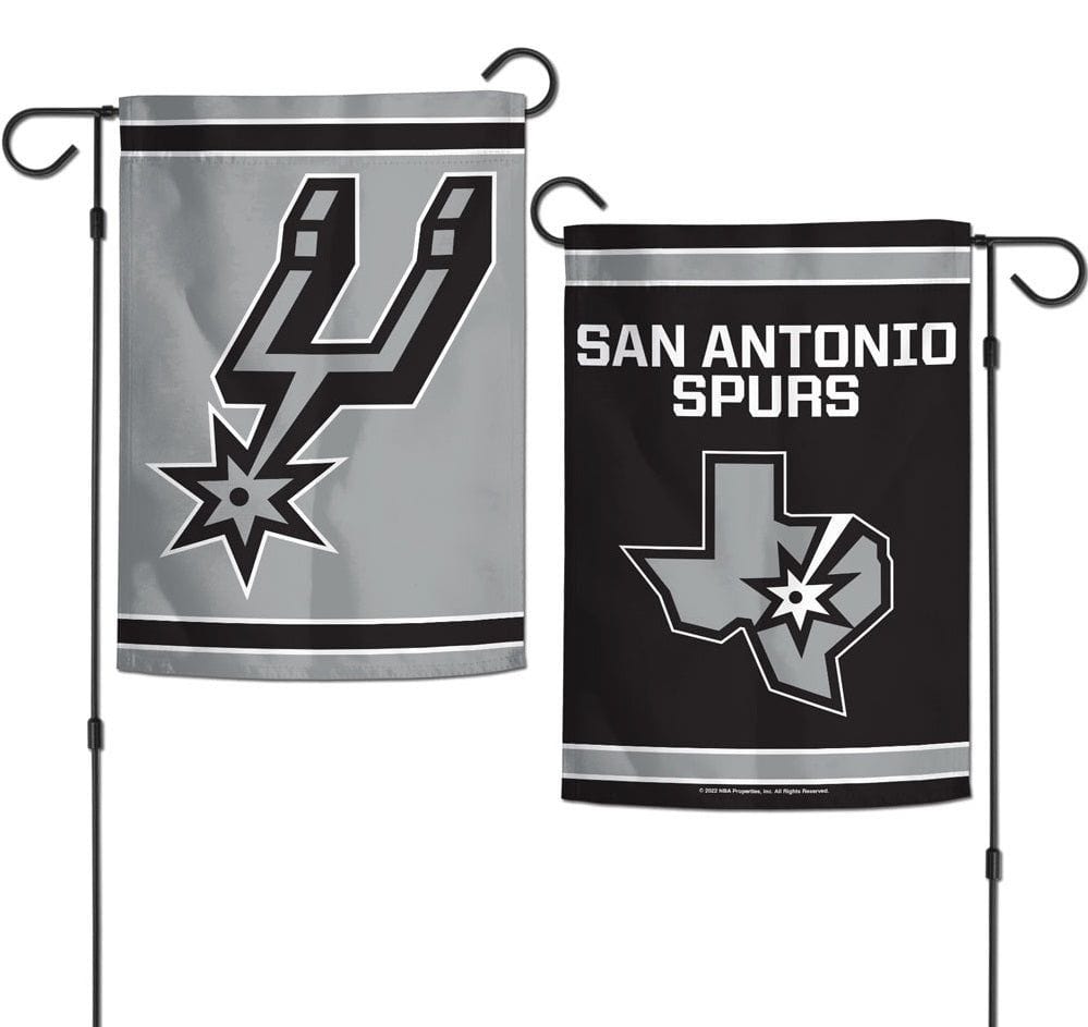 San Antonio Spurs Garden Flag 2 Sided New Logo heartlandflags