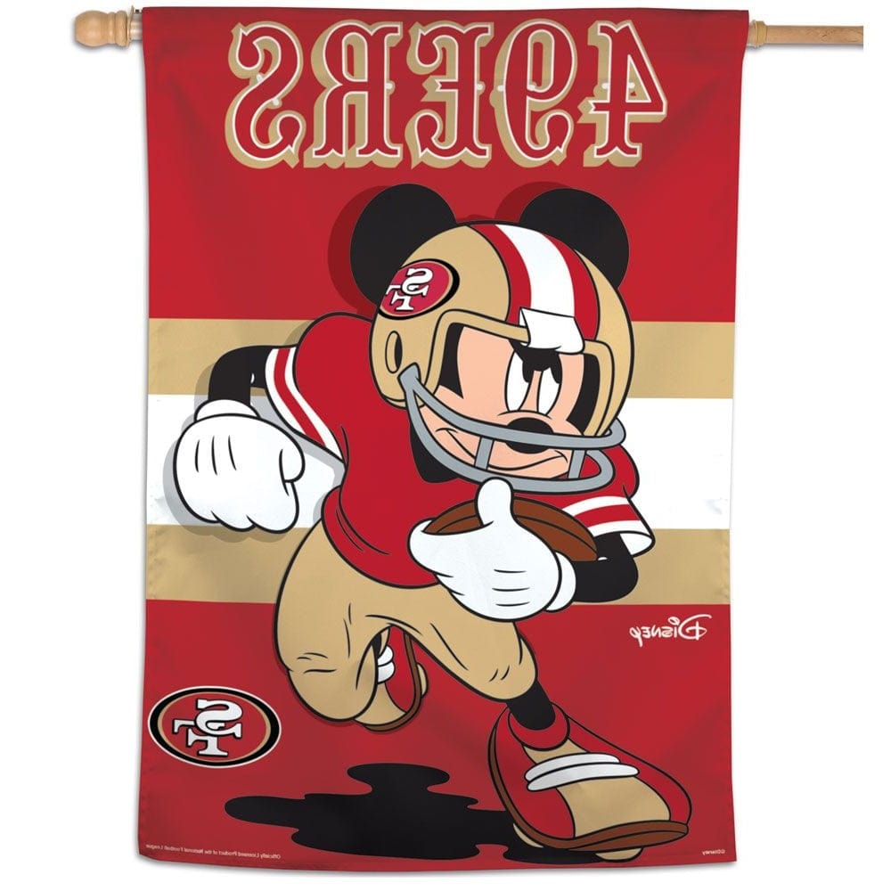 San Francisco 49ers Mickey Mouse Banner Football Flag heartlandflags