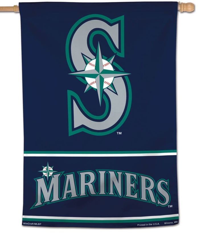 Seattle Mariners Banner House Secondary Logo Flag heartlandflags