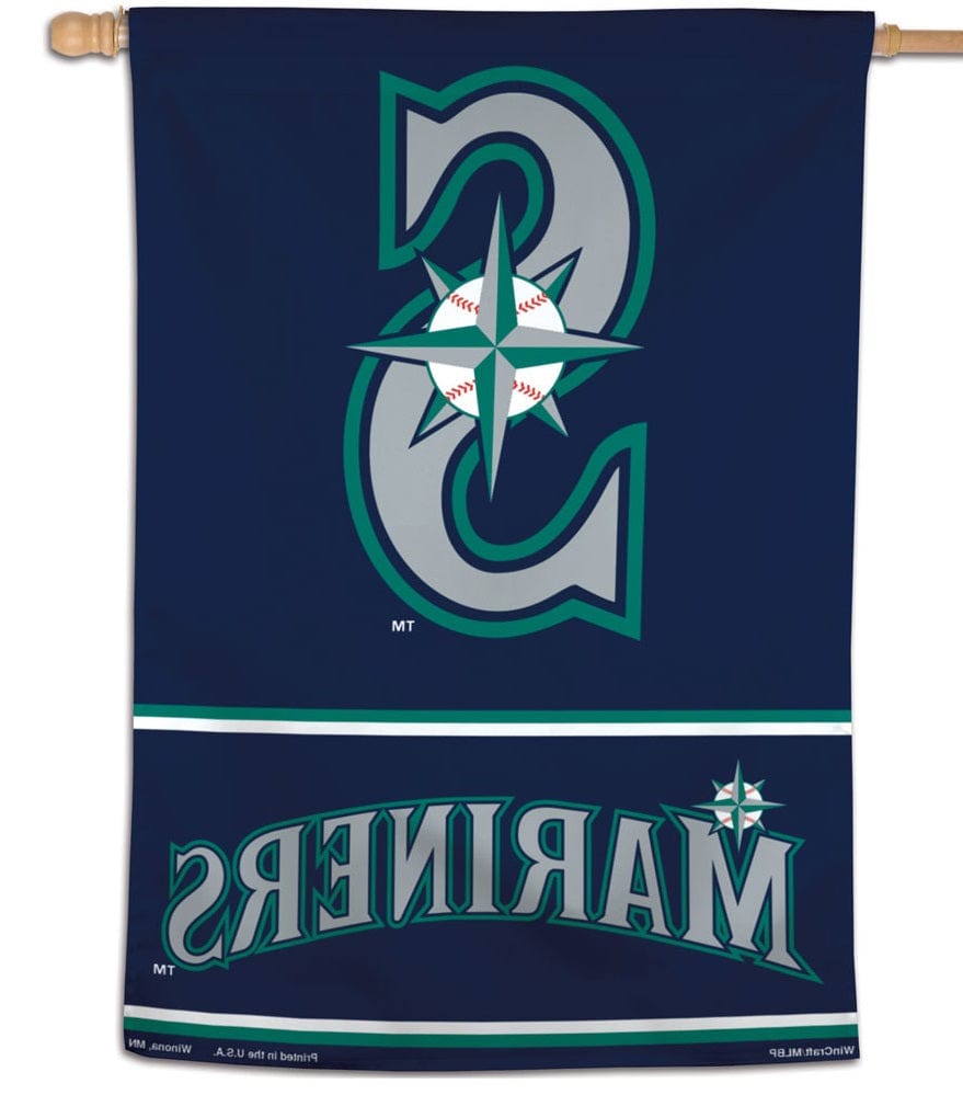 Seattle Mariners Banner House Secondary Logo Flag heartlandflags