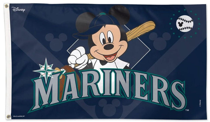 Seattle Mariners Flag 3x5 Mickey Mouse Disney heartlandflags