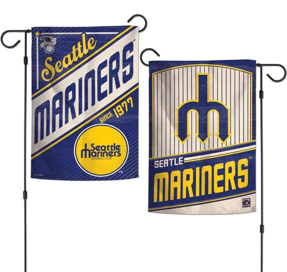 Seattle Mariners Garden Flag 2 Sided Retro Classic Logo heartlandflags