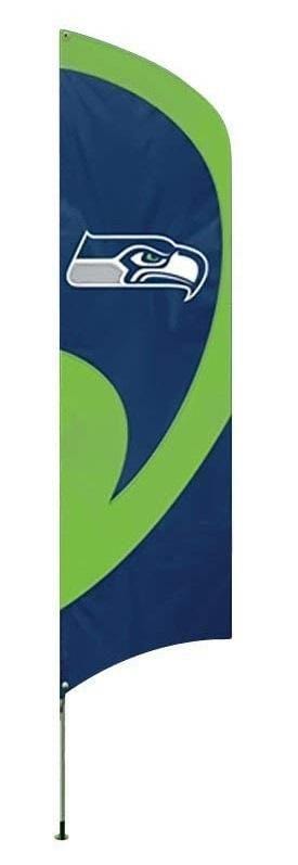 Seattle Seahawks Tall Team Feather Flag with Flagpole heartlandflags