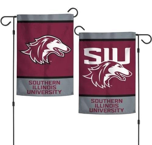 Southern Illinois Garden Flag 2 Sided Salukis SIU heartlandflags