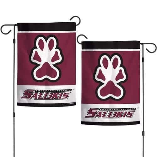 Southern Illinois Salukis Garden Flag 2 Sided Logo heartlandflags