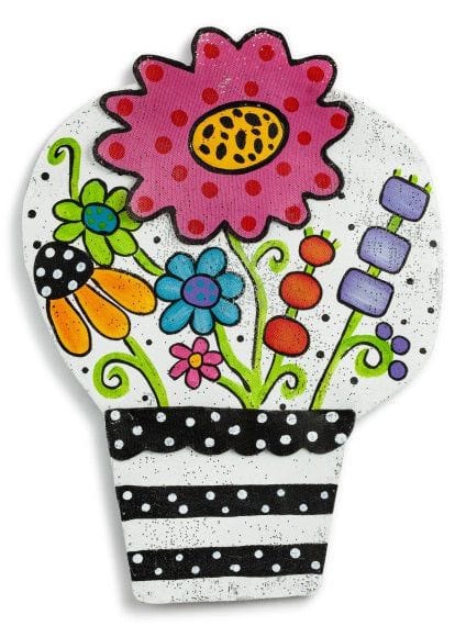 Spring Colorful Floral Door Hanger Peri Woltjer Screenings heartlandflags