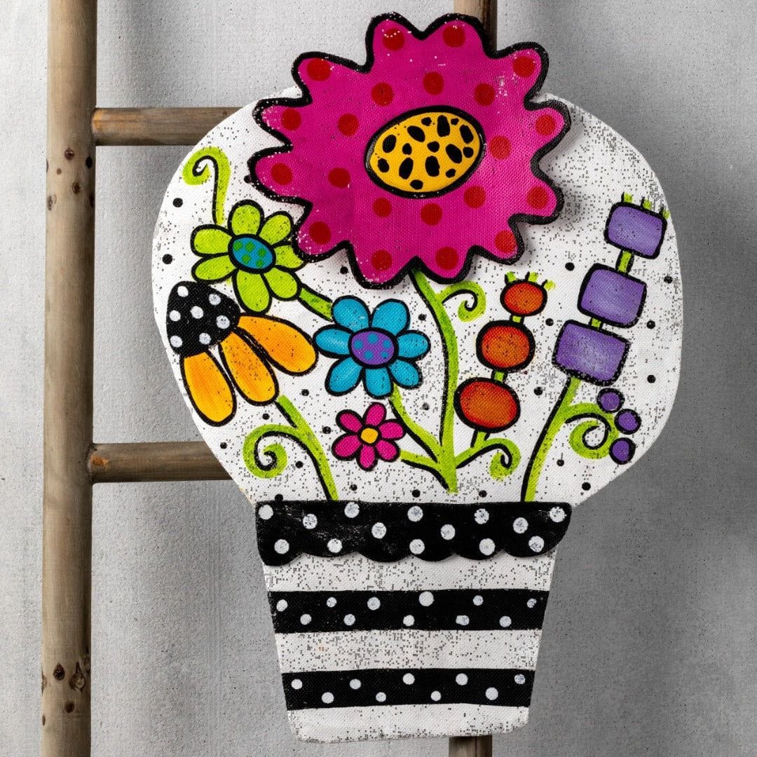 Spring Colorful Floral Door Hanger Peri Woltjer Screenings heartlandflags