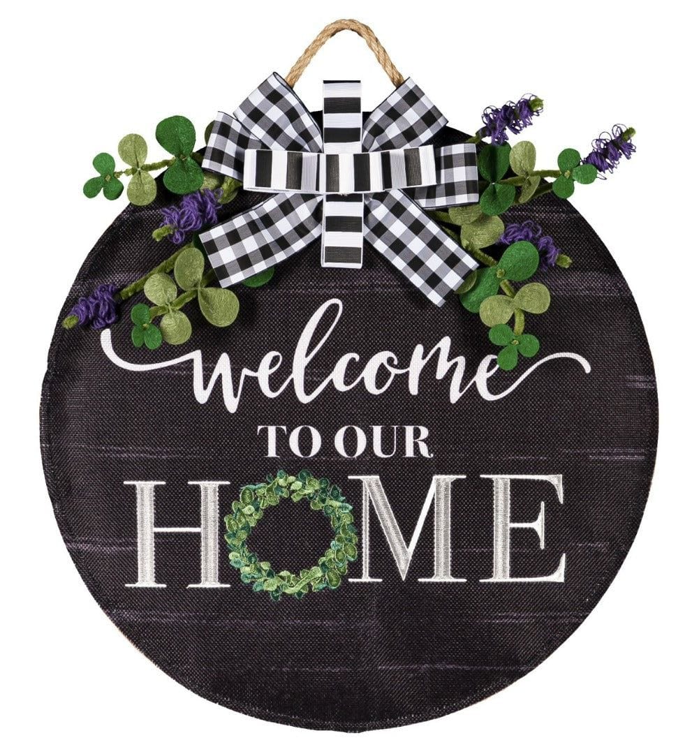 Spring Eucalyptus Welcome Door Decoration heartlandflags