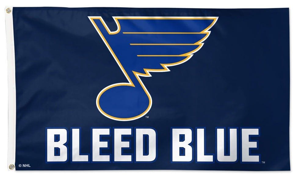 St Louis Blues Flag 3x5 Bleed Blue Hockey heartlandflags