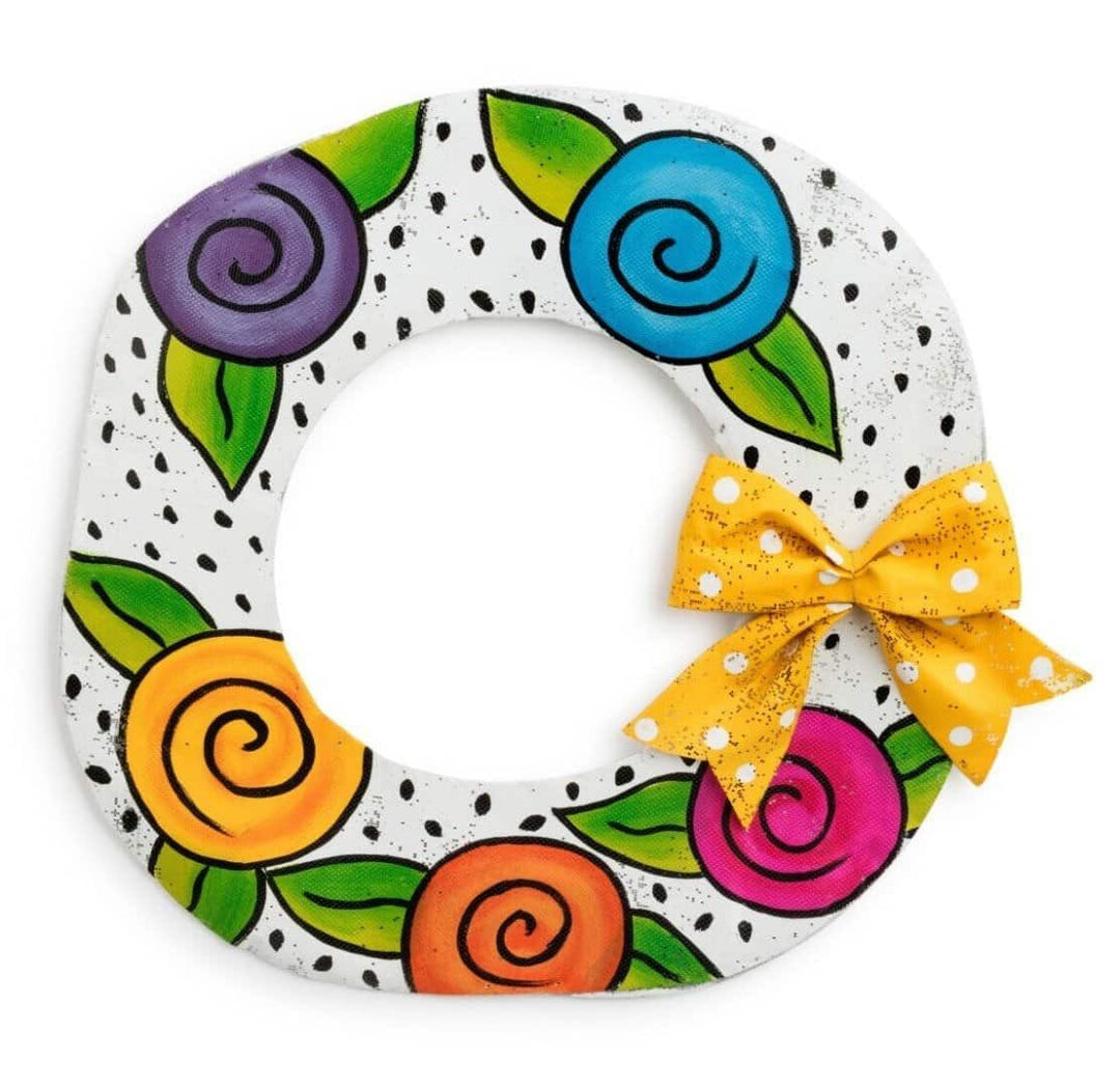 Summer Flower Wreath Door Decoration Peri Woltjer Screenings heartlandflags