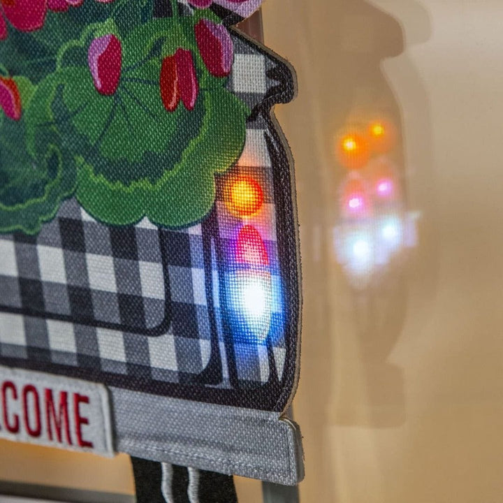 Summer Geranium Truck LED Window Decoration heartlandflags
