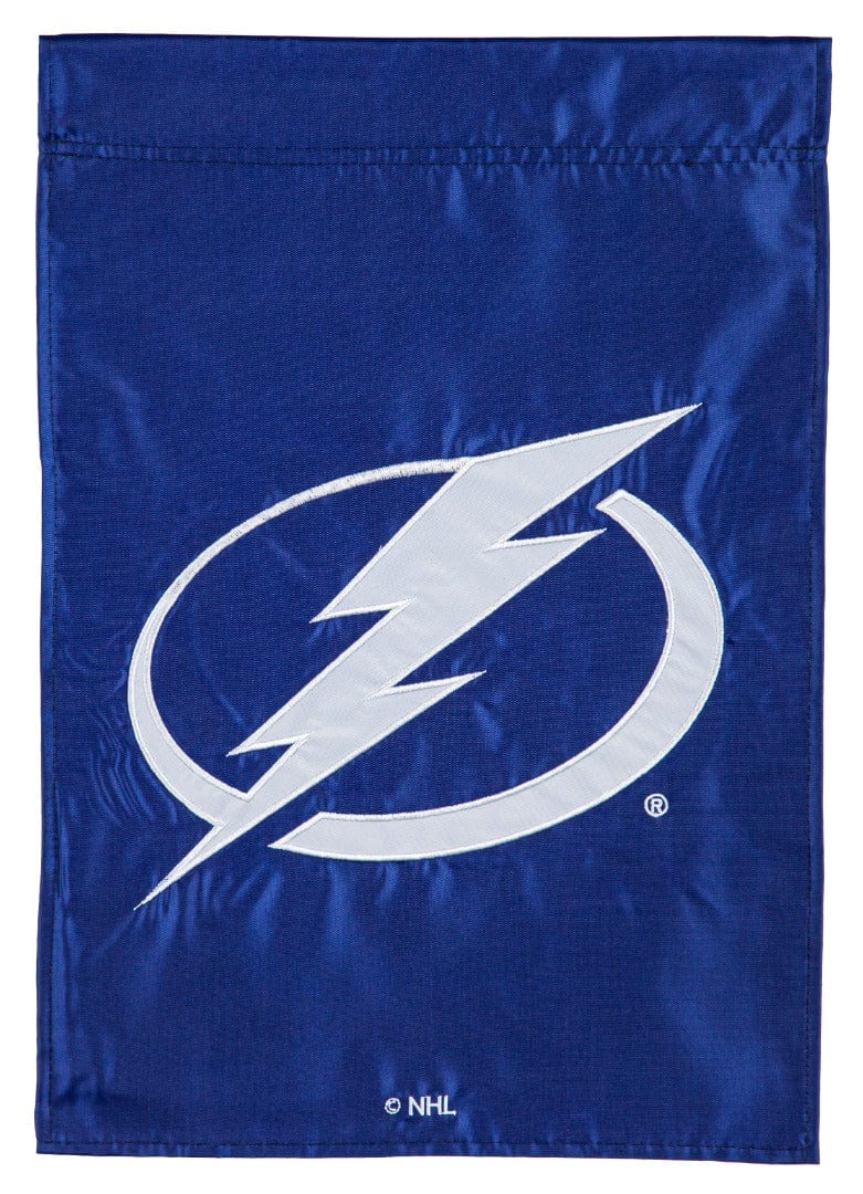 Tampa Bay Lightning Garden Flag 2 Sided Applique Logo heartlandflags