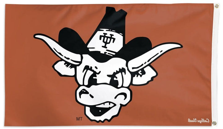 Texas Longhorns Flag 3x5 Mascot Throwback Logo heartlandflags