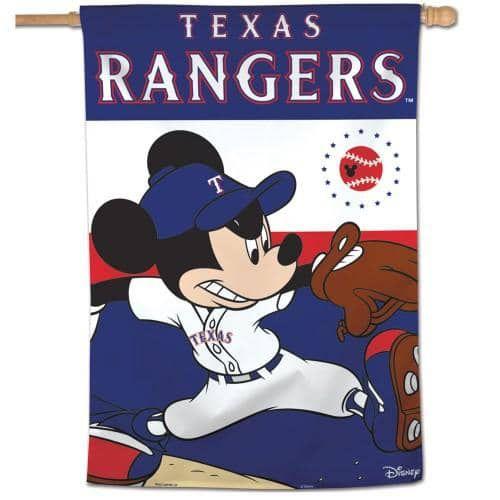 Texas Rangers Flag Mickey Mouse Baseball House Banner heartlandflags