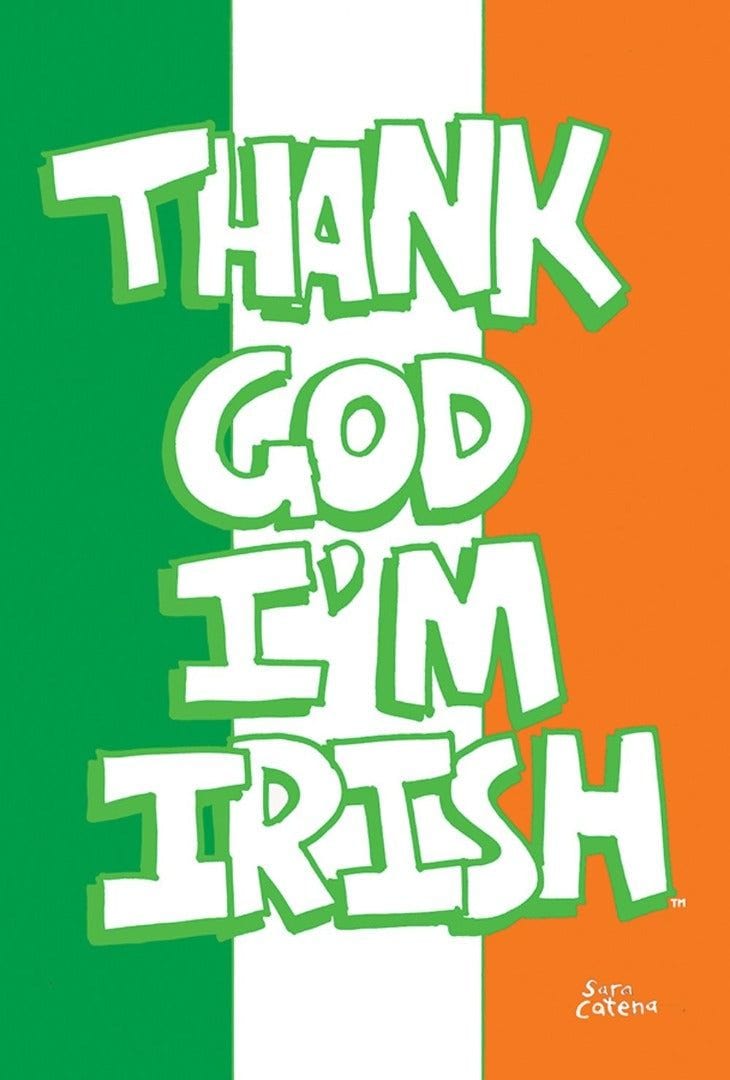 Thank God I'm Irish Garden Flag 2 Sided St Patricks heartlandflags