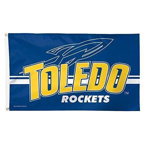 Toledo Rockets Flag 3x5 Blue Logo heartlandflags