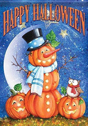 Top Hat Pumpkin Halloween Garden Flag 2 Sided heartlandflags