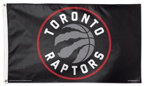 Toronto Raptors Flag 3x5 Black heartlandflags