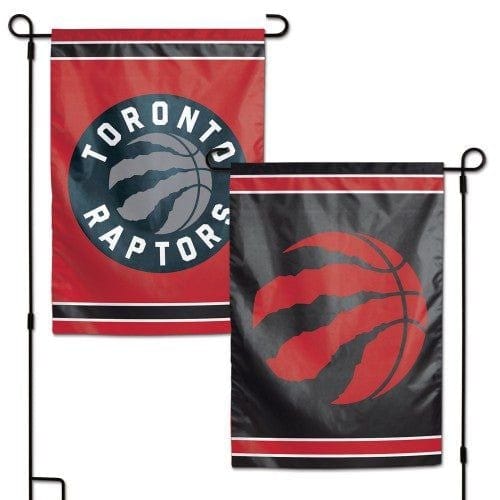 Toronto Raptors Garden Flag 2 Sided Red Black heartlandflags