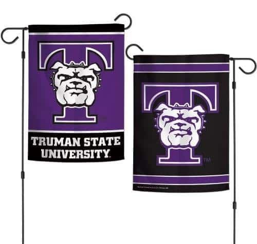 Truman State Bulldogs Garden Flag 2 Sided Double Logo heartlandflags