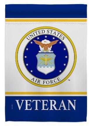 US Air Force Veteran Garden Flag 2 Sided Military heartlandflags