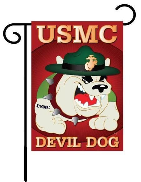 US Marine Corp 2 Sided Devil Dog Garden Flag heartlandflags
