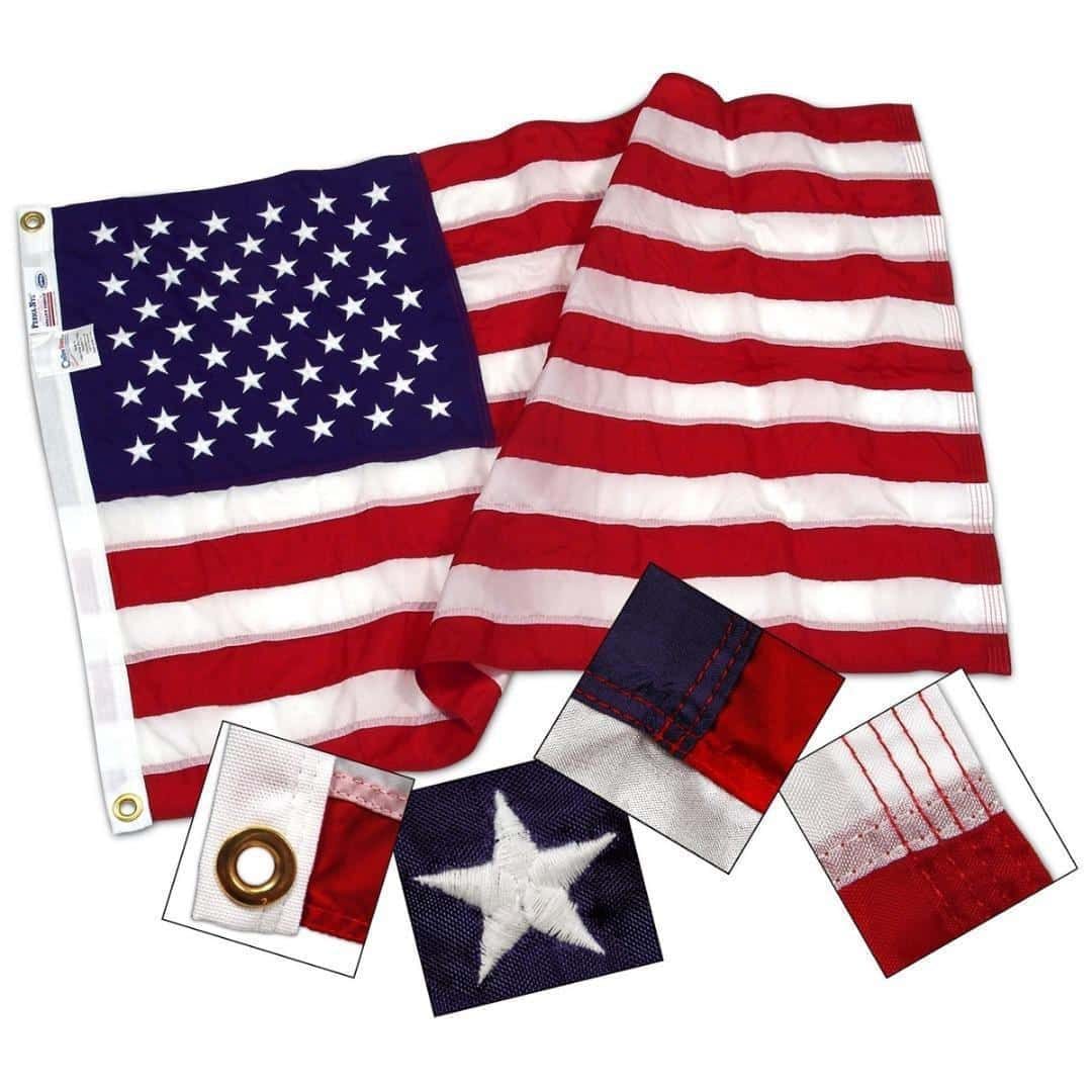 US Nylon Flags Reinforced - All Sizes Made in the USA heartlandflags