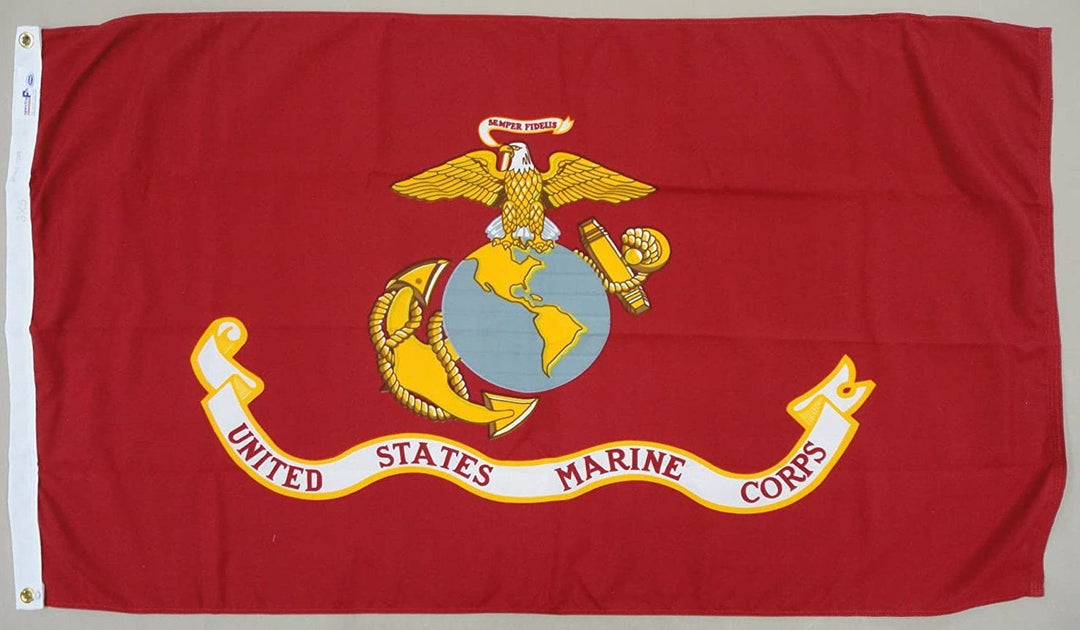 United States Marine Corps Flag 3x5 Official Logo Spectrapro Polyester heartlandflags
