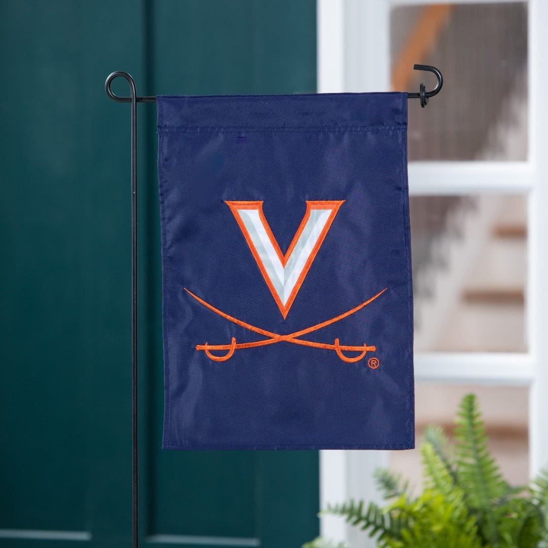 University of Virginia Garden Flag 2 Sided Applique Logo heartlandflags