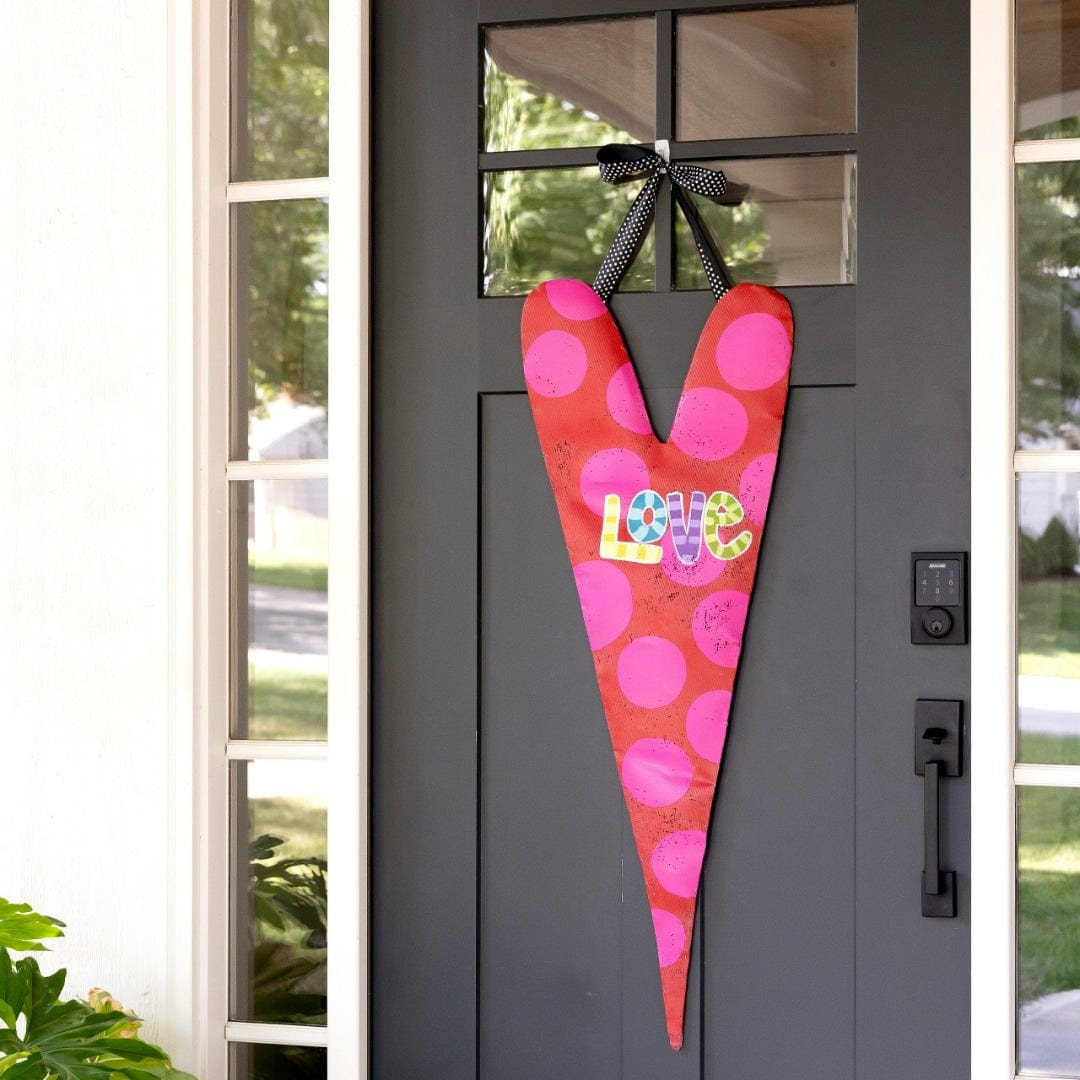 Valentine LOVE Heart Door Hanger Peri Woltjer Screenings heartlandflags