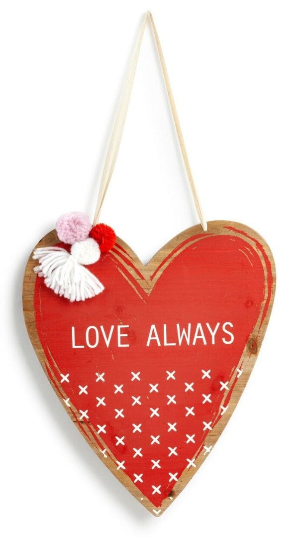 Valentine Love Always Heart Wood Door Decoration heartlandflags