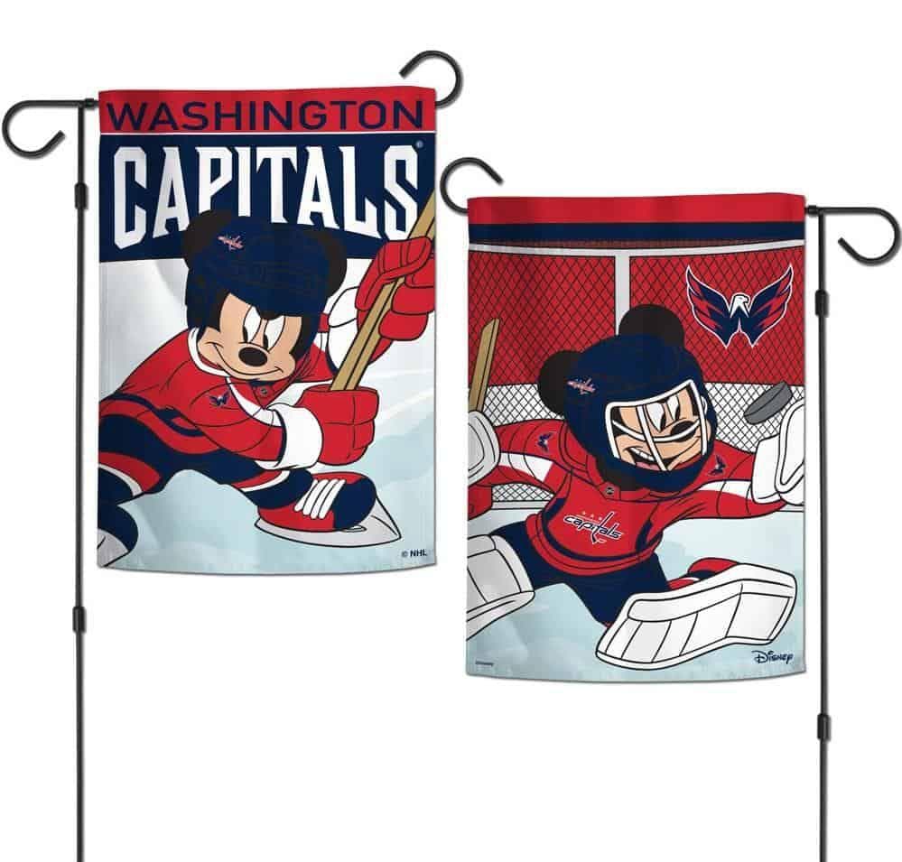 Washington Capitals Garden Flag 2 Sided Mickey Mouse heartlandflags