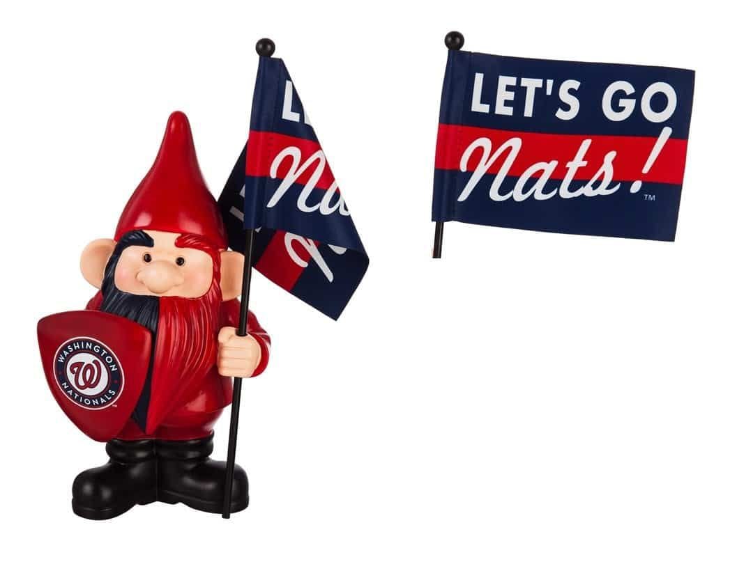 Washington Nationals Gnome with Flag Let's Go Nats heartlandflags