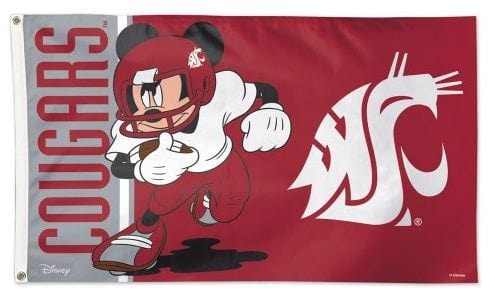 Washington State Cougars Flag 3x5 Mickey Mouse Disney heartlandflags