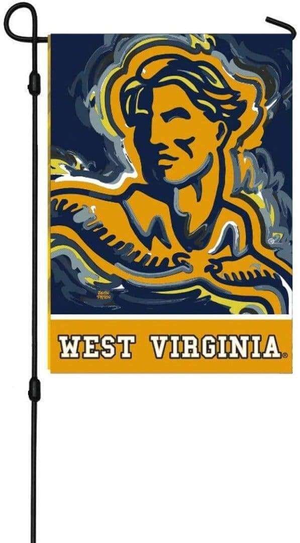 West Virginia University Garden Flag 2 Sided Justin Patten Mountaineers heartlandflags