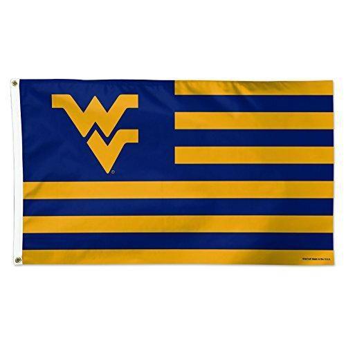 West Virginia Mountaineers Flag 3x5 Americana Striped heartlandflags